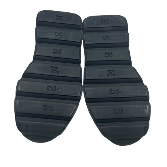 Hermès Impulse Leather Sneakers Womens size 38.5 black white shoes - Picture 4 of 13